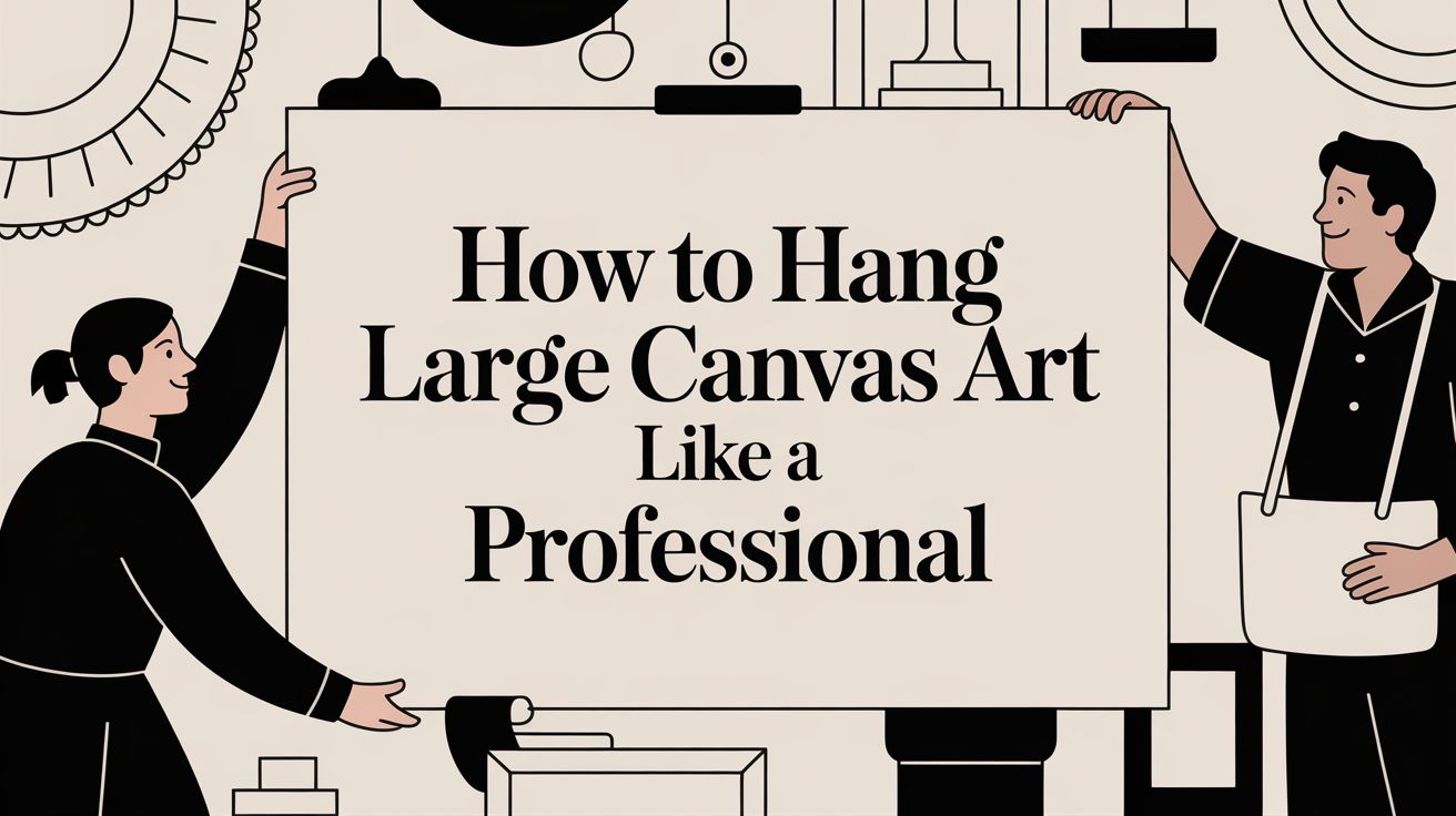 How to Hang Large Canvas Art Like a Professional